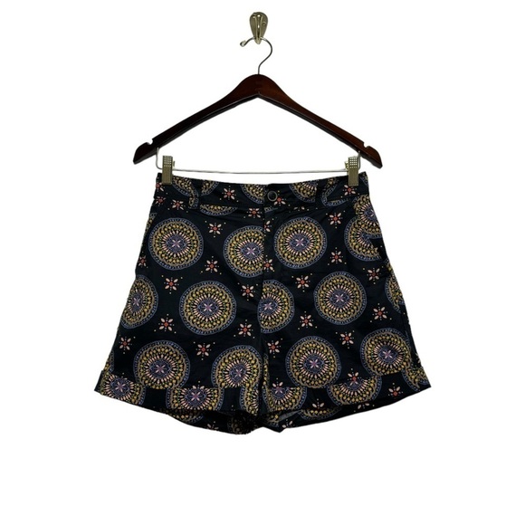 ANTHROPOLOGIE MAEVE Medallion Print Shorts Abstract City Black 4 - Picture 5 of 11